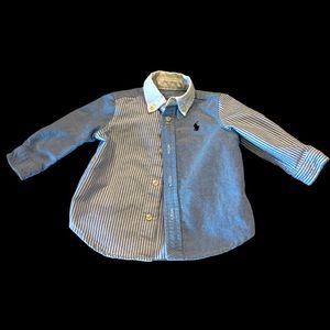 Authentic Ralph Lauren 6 month button down shirt